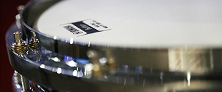 Drums and Percussion top of the snare drum