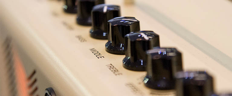 Amps & PA Dials on an amp