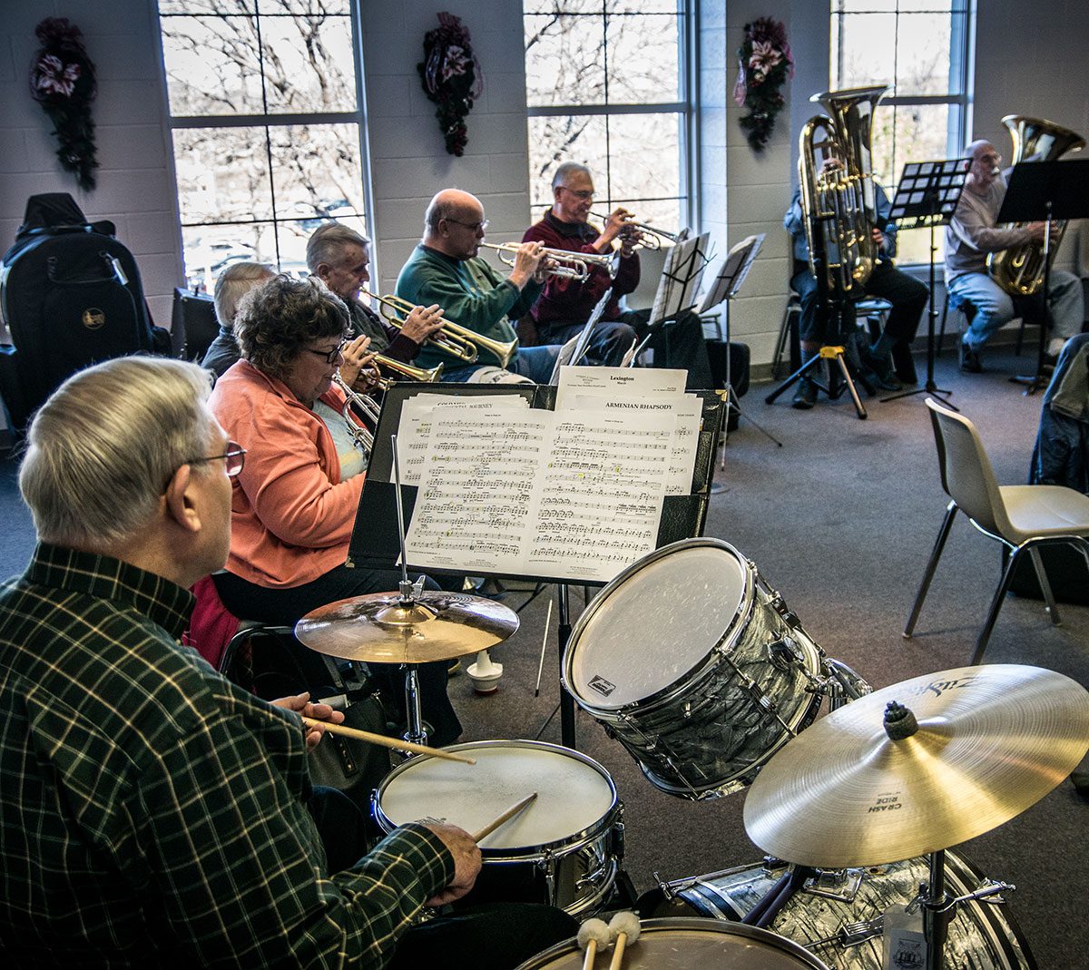 The New Horizons Band performing