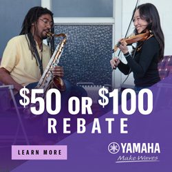 $50 or $100 Rebate on select Yamaha Intermediate and Professional Instruments