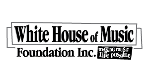 White House of Music Foundation logo. Make Music for Life Possible.